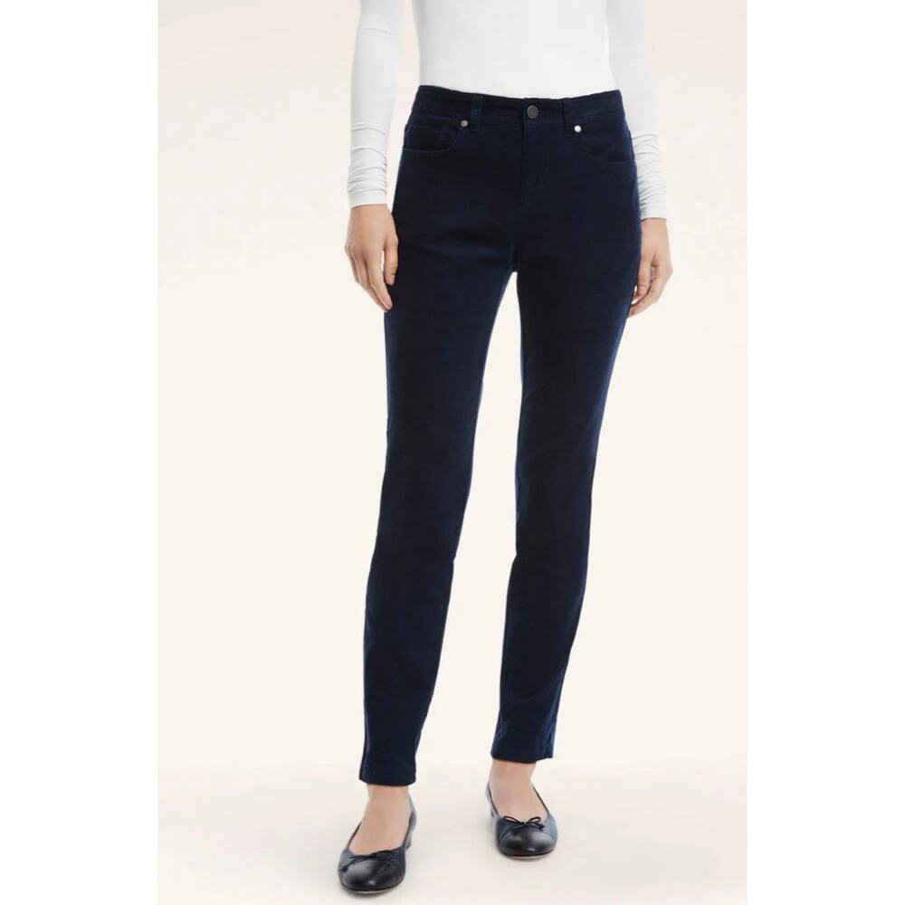 Brooks Brothers Fine Wale 5-Pocket Corduroy Pants Blue Preppy Casual Women's 14